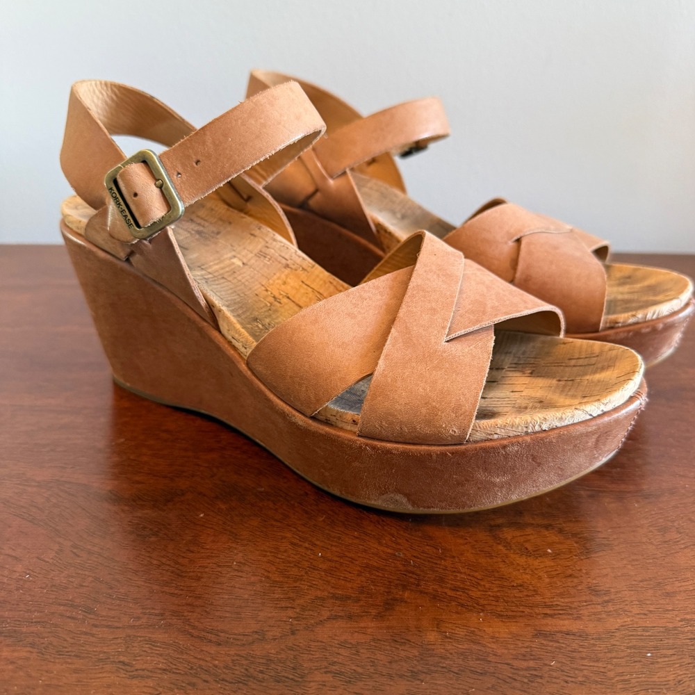 Kork-Ease Ava Wedge Sandals Women's Size 10 Tan - Picture 2 of 8